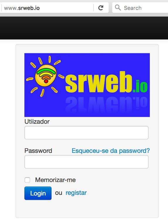 de utilizador no Portal SRWEB em http://www.srweb.