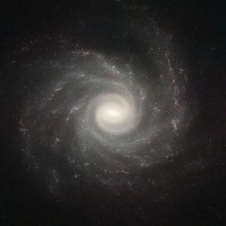 Curva de rotação esperada para a Galáxia No disco, a quantidade de estrelas diminui rapidamente a medida que nos afastamos do centro e a curva de rotação esperada deve ser semelhante à do Sistema