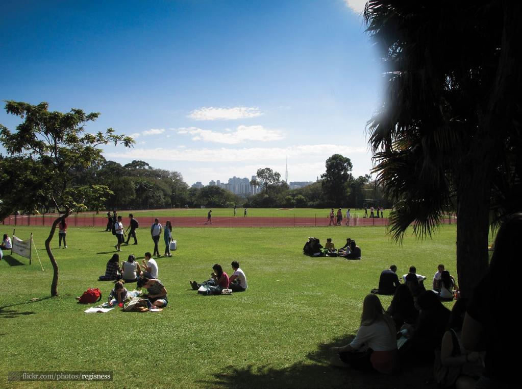 CIDADE UNIVERSITÁRIA EM NÚMEROS 100 mil pessoas em visitam o Campus todos os dias 50 mil carros passam pelo Campus