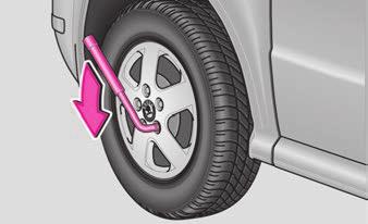Auto-ajuda 183 Desapertar e apertar os parafusos das rodas Antes de levantar o veículo, desaperte os parafusos da roda.