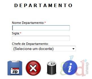 Departamentos Objetivo Gerenciar as áreas de departamento existente no departamento.