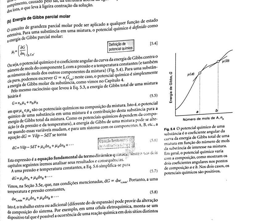 FÍSICO-QUÍMICA Questão 1 Represente o ciclo de Carnot no diagrama da temperatura contra entropia e mostre que a área subtendida pela curva do ciclo é equivalente ao