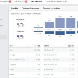 engajamento de suas publicações, sugestões de páginas para você acompanhar e informações detalhadas sobre o público que te