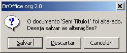 4.4 Fechando uma planilha Clique em Arquivo/Fechar: Se a planilha não estiver salva, aparecerá uma tela