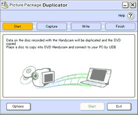 Iniciar e sair do Picture Package Duplicator Iniciar Sair Iniciar o Picture Package Duplicator 1 Inicie o Picture Package Menu. Para iniciar o Menu.