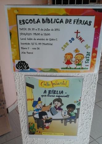 anos. Promovida pelas irmã Conceição e sua filha Joseine. O Tema foi A Bíblia Um livro Especial foi desenvolvido nos horários da tarde de 13h00 as 17h00.