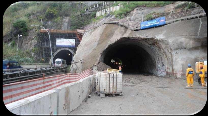 Obras Expansão do Elevado do Joá Túneis de São Conrado (220 m) e do Joá (430m).