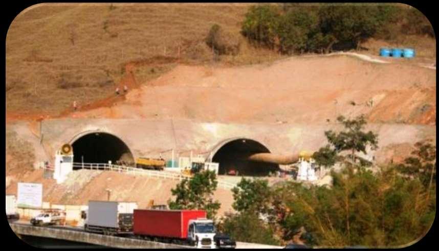 Obras Túneis na duplicação da BR-381: Antônio Dias, MG: - sentido BH (432 m),