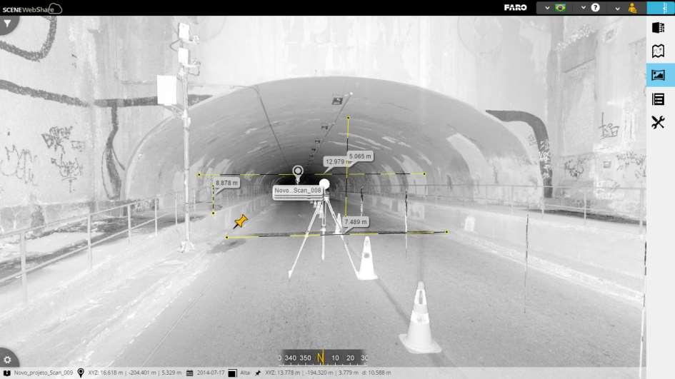 Casos Scanner 3D Recuperação de Túnel Levantamentos