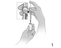 COMO PREPARAR O MEDICAMENTO Misturar Ilaris 1. Retire a cápsula de fecho do frasco para injetáveis com pó (A) e da água (B). Não toque nas rolhas dos frascos para injetáveis.