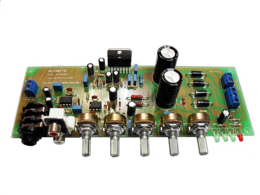 KIT Placa Circuito Amplificador 100W RMS c/ controles Graves, Médios e Agudos, duas entradas de sinal (microfone e linha), Mixer incluso e VU de LEDs Primeiramente queremos agradecer a aquisição do