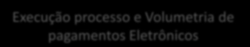 Grau de terceirização Execução processo e Volumetria de pagamentos Eletrônicos Todos os pagamentos são realizados de forma eletrônica através de arquivo de Sispag.