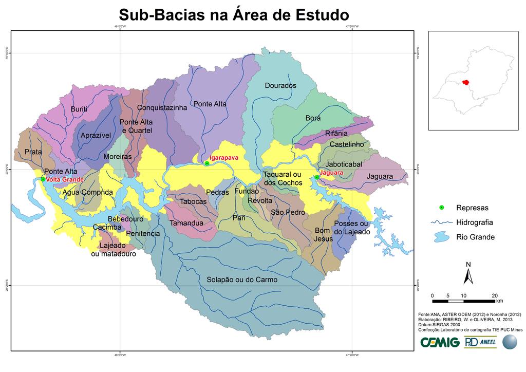 Mapa 4: Sub-Bacias na Área de Estudo