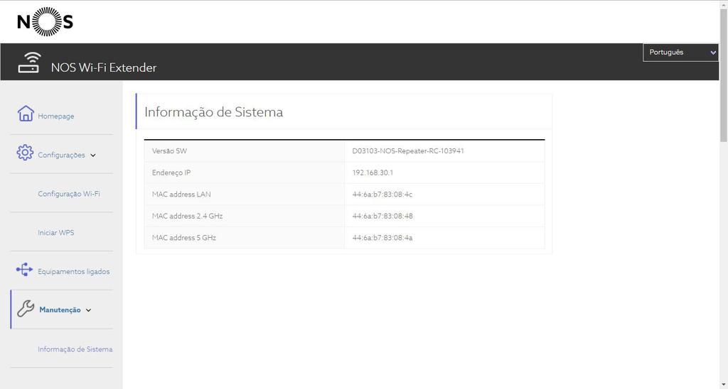 Após selecionada esta opção o seu extender deverá ser configurado novamente como