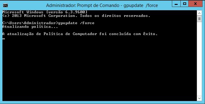 No prompt de comandos e digite: gpupdate /force Não é necessário reinicializar o servidor.