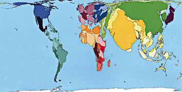 principais países que possuem as menores densidades demográficas são: POPULAÇÃO ABSOLUTA (A) Rússia, Canadá e Austrália. (B) China, Índia e Canadá. (C) Estados Unidos, China e Austrália.