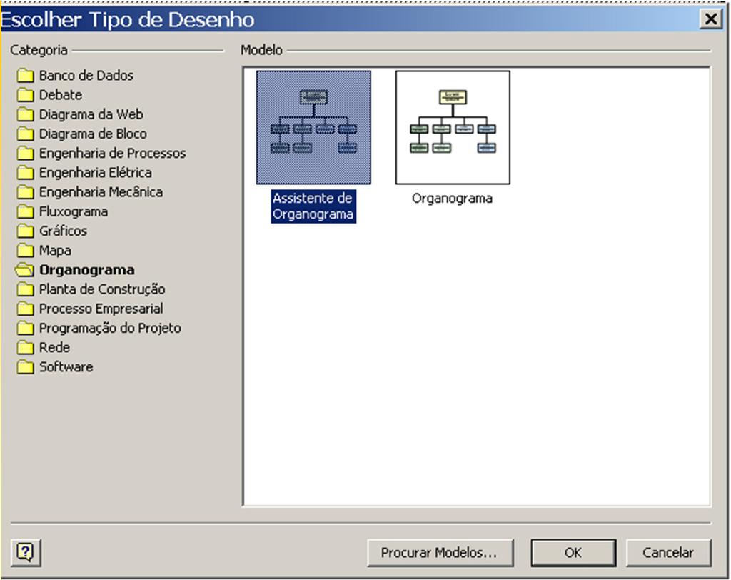 Desenhos Especiais Ir no menu Inserir, Objeto e Desenho do Microsoft Visio Possibilidades: