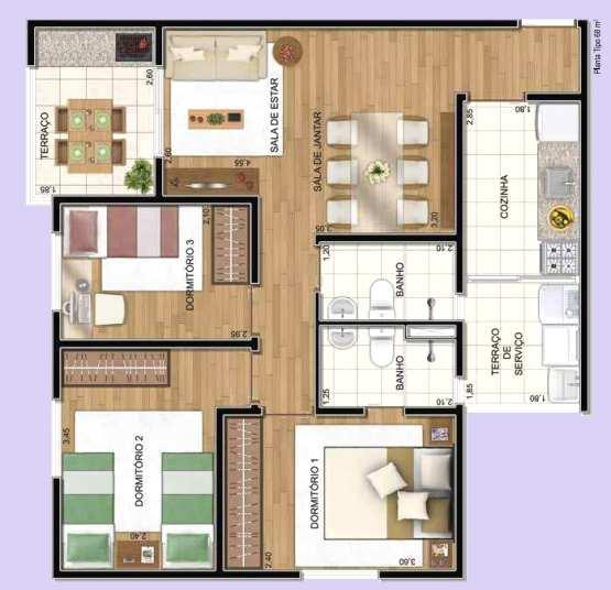 fls. 125 Nelson José Cahali - Arquiteto página 9 III 2: Apartamento 15 (imóvel avaliando): Localizado no 1º andar, o apartamento é composto por sala de jantar, sala de estar, cozinha, área de