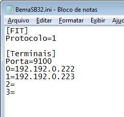 CONFIGURAÇÃO DO MICROTERMINAL BEMATECH FIT LIGHT CONFIGURAÇÕES DE ARQUIVO Primeiramente, abra o arquivo BemaSB32.ini que está na pasta do sistema Gerencial G4.