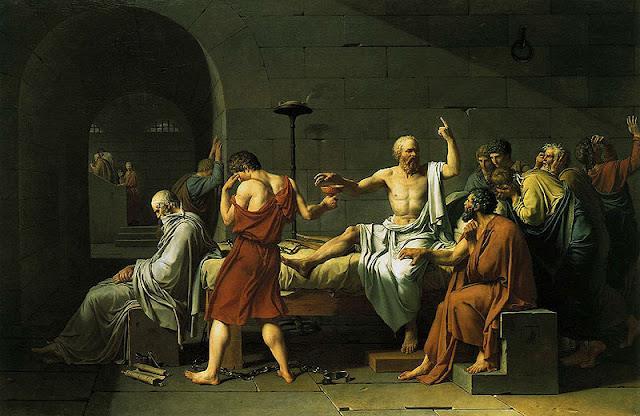 A morte de Sócrates (1787), de Jaques-Louis David.