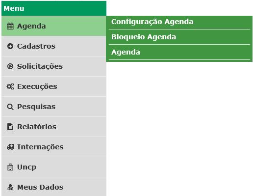 3. Agenda a Agenda agora está disponível na mesma tela do RES-Solicitações e Execuções, evitando que o usuário do sistema