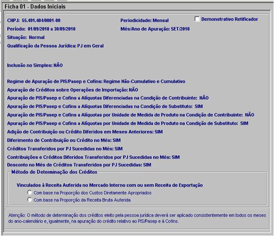 Principais Registros Registro 0110 Bloco 0 Registro 0110 IMPACTOS!! Regime de Tributação e Método de Apropriação dos Créditos Comuns Descrição do campo Texto fixo contendo 0110.