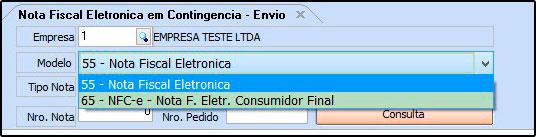 Modelo 65 NFC-e Nota F. Eletr.