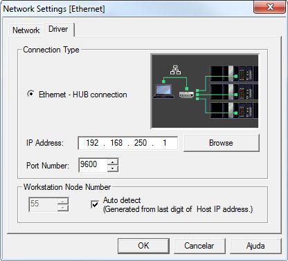 A configuração dos Parâmetros de Comunicação Ethernet entre o computador e o CLP é feita em cada programação de CLP, conforme mostrado: 1) No CX-Programmer, selecionar e realizar duplo clique com o