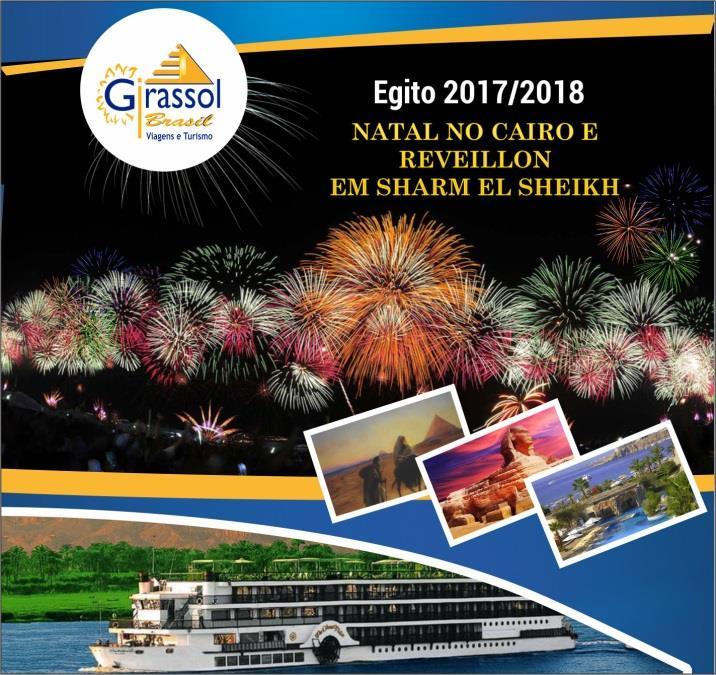 NATAL E REVEILLON NO EGITO NATAL NO CAIRO E RÉVEILLON EM SHARM EL SCHEICK 21 de Dezembro de 2017 03 de Janeiro de 2018 Essa é uma Jornada em direção ao Egito, ao encontro das Tradições Milenares,