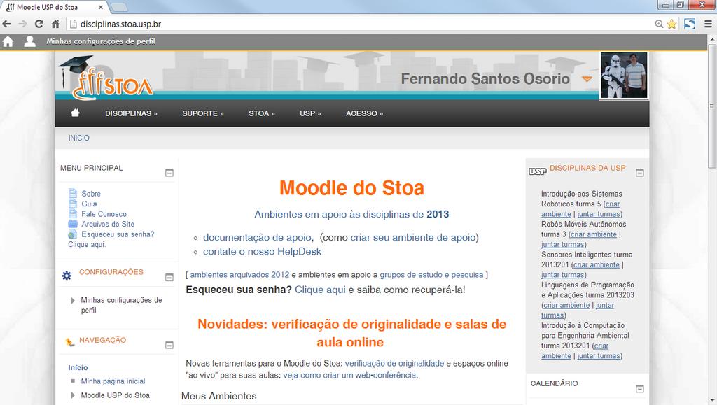 Material de Apoio 10 Outros Sites: Moodle / STOA - http://disciplinas.stoa.usp.