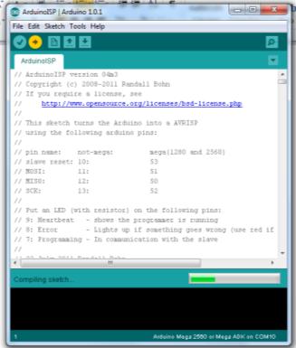 9) 10) Verifique também se a Serial port esta na COM correta e 11) Se estiver tudo OK, CLIQUE NO BOTÃO DE UPLOAD