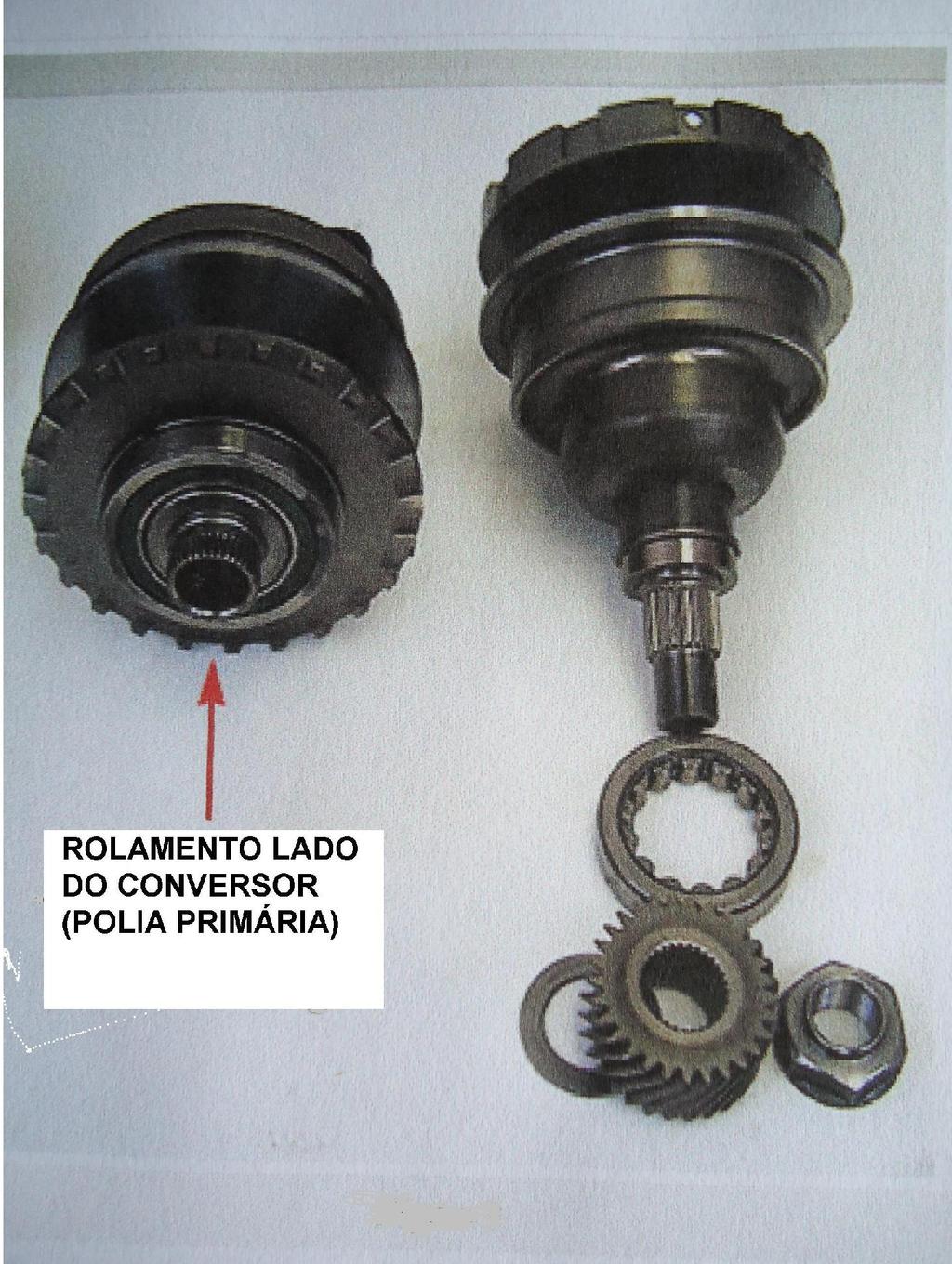 10 FIGURA 9 As figuras 9 e 10 mostram as localizações dos rolamentos de ambas as polias.