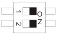 Configuração do modo: A secção traseira do sensor de movimento tem um interruptor.