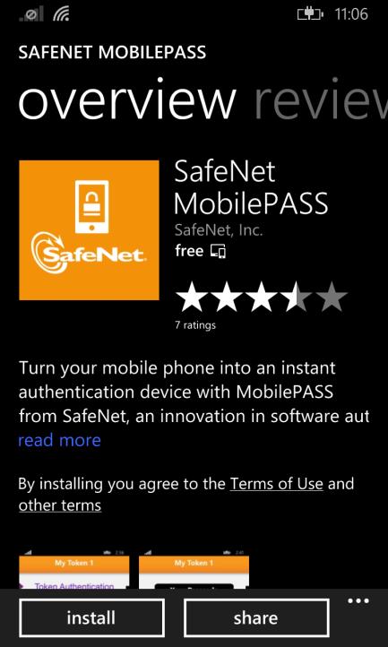 Toque no link para acessar a página Web de registro da SafeNet. Etapa 2: Página Web de Registro de Token da SafeNet a.