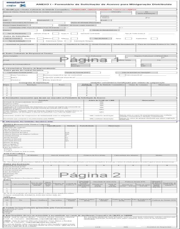 01 / 03 / 2016 42 de 43 9 ANEXO ANEXO I FORMULÁRIO DE SOLICITAÇÃO DE ACESSO PARA