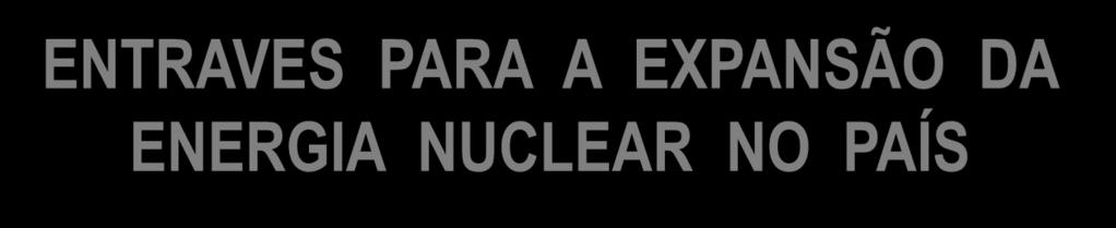 ENTRAVES PARA A EXPANSÃO DA ENERGIA NUCLEAR NO PAÍS ACEITAÇÃO PÚBLICA DA ENERGIA NUCLEAR HISTÓRICO DE
