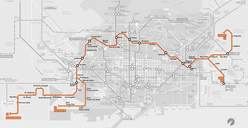 A nova linha fará um grande arco ao norte da cidade, interceptando todas as linhas radiais de metrô, além de implantar-se em terreno montanhoso,