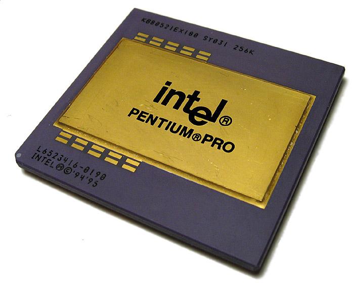 Família de Processadores Intel (1/10) Pentium Pro Apresentado em Setembro de 1995; Possui múltiplas funções integradas;