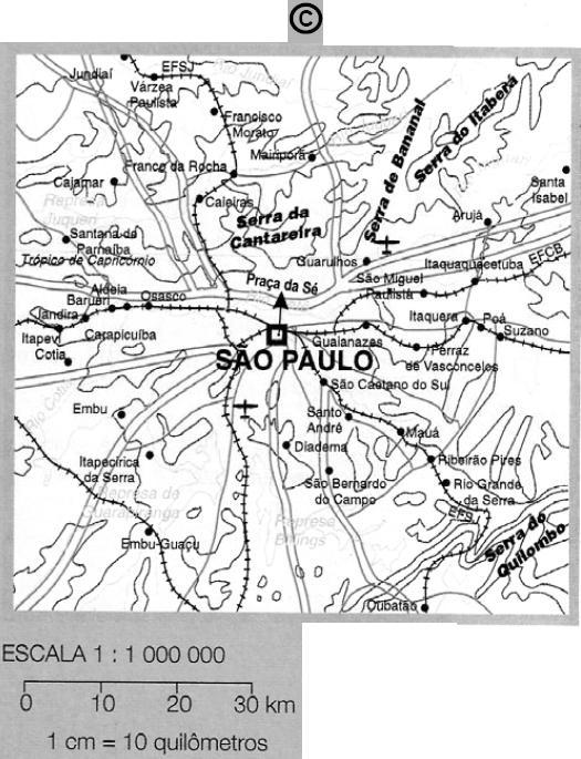 Para representar a realidade num mapa é necessário estabelecer uma correspondência entre as dimensões do terreno e as do papel.