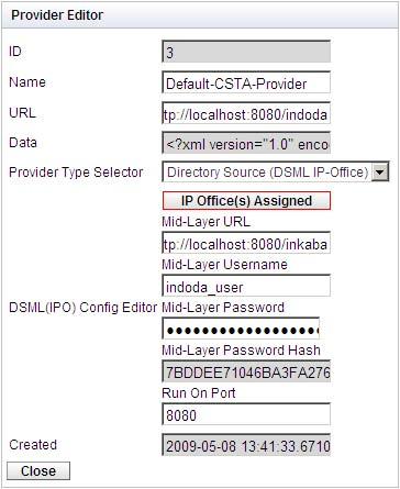 4.4.1.2 Provedor DSML (IP Office) As configurações abaixo são mostradas para um diretório de provedor (IP Office DSML).