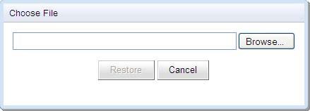 Selecionar arquivo Este botão está disponível quando a opção Restaurar de estiver definida para Unidade local.