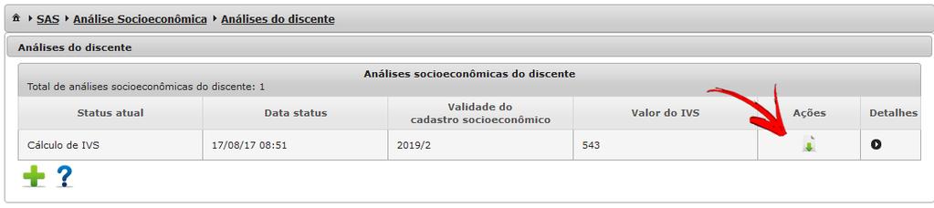 - Em seguida clique no botão na coluna Ações : - Preencha os campos do formulário do pedido de revisão. Quando finalizar o preenchimento, clique no ícone para salvar.