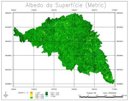 O albedo da superfície exerce um controle na quantidade de energia que é absorvida pela superfície terrestre, atuando no balanço final de radiação e energia.