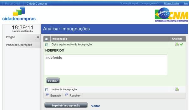 18 Verificando a resposta da impugnação.