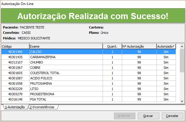 para que sejam validados. Caso estejam válidos, a solicitação será autorizada. Obs.