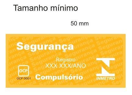 o número do registro e a logomarca do OCP, podendo seguir um dos modelos do Selo de Identificação da Conformidade descritos na figura A.1, com exceção dos utensílios que possuam revestimentos.