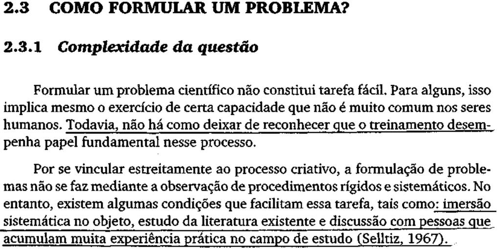 Tema/Definição do Problema Livro texto: GIL, Antonio Carlos.
