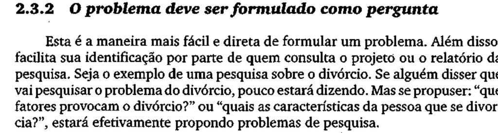 Tema/Definição do Problema Extraído de GIL, Antonio Carlos.