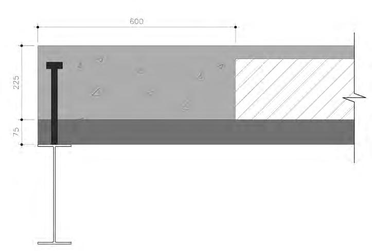 Verificação seção compacta Para elevar a eficiência da viga mista tenta-se, sempre, colocar a linha neutra dentro da mesa comprimida de concreto (laje), não só por uma facilidade de cálculo mas