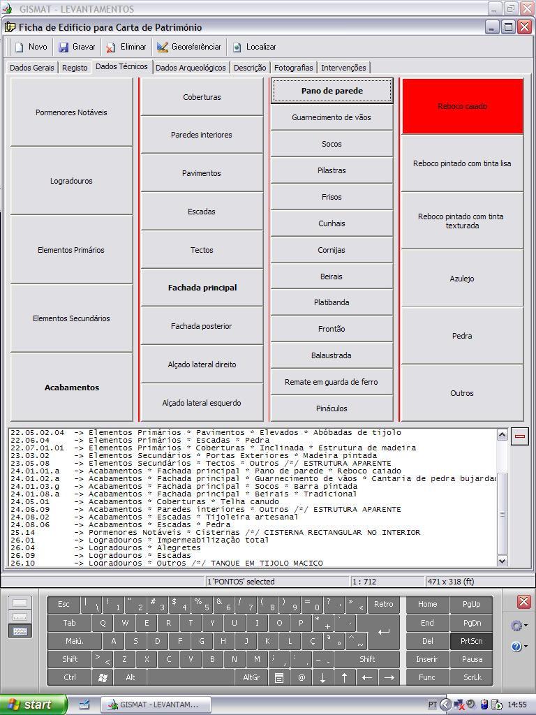 edifício > Registo e Dados